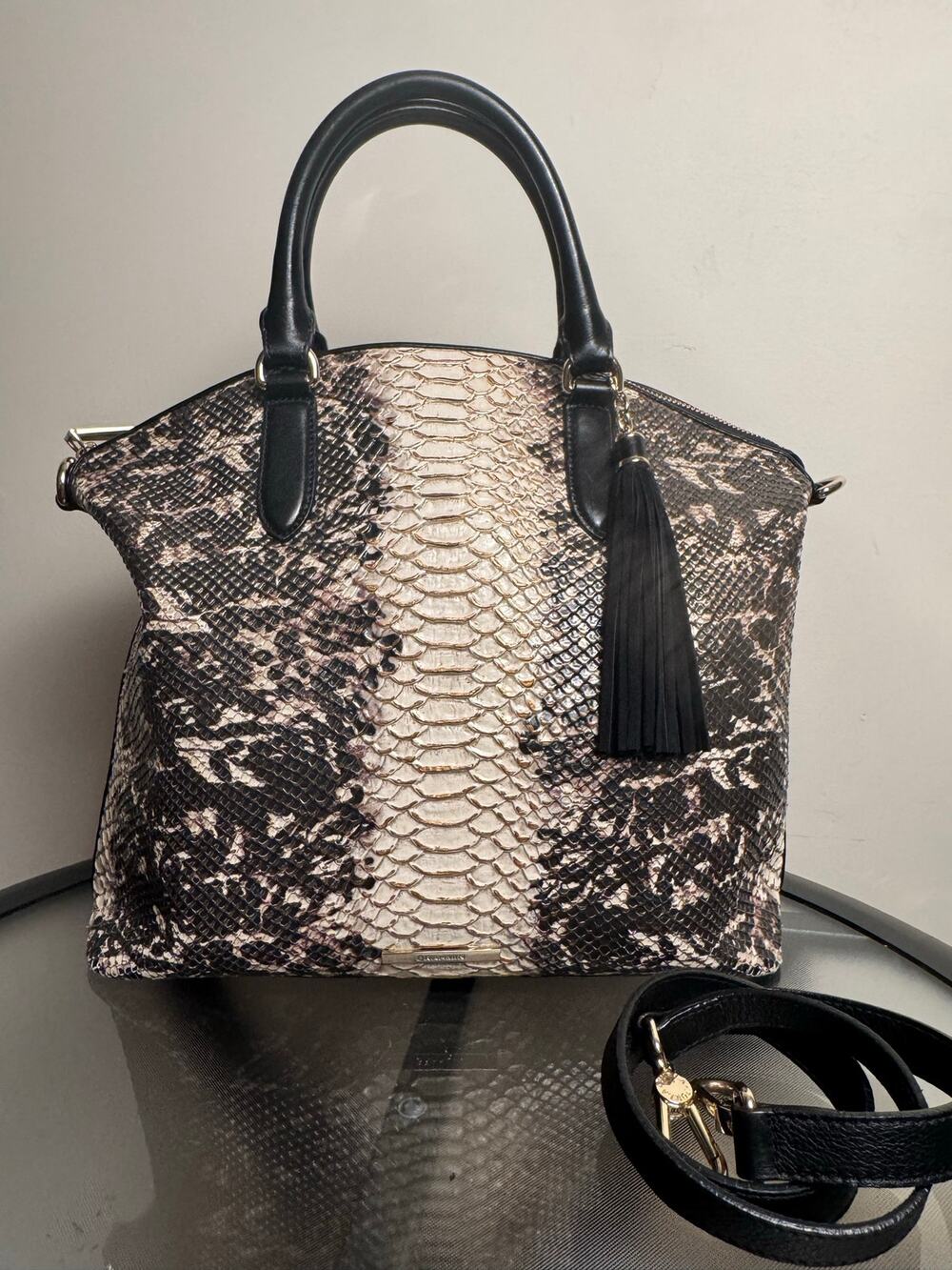 Brahmin Duxbury Satchel Large Croc Embossed Purse